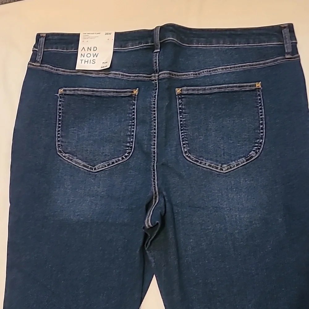 And Now This Jeans, Bootcut, Size 26W. NWT, The Vintage Flare Highrise Stretch - Picture 8 of 16